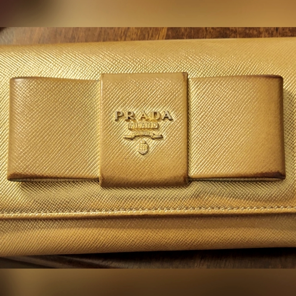 Prada Vintage Leather Snap Wallet